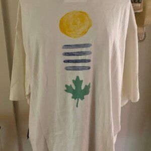 HBC STIPES Women's Graphic-Print Organic Cotton Boxy T-Shirt